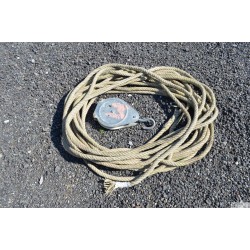 Poulie avec corde 35m