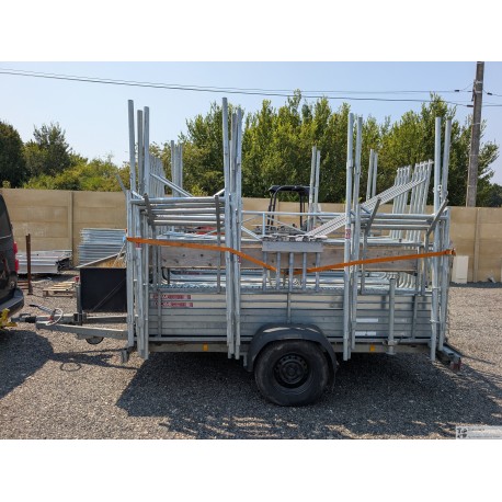 Remorque  + échafaudage 13m x 6m DACAME